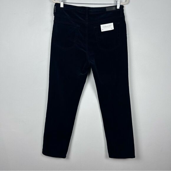 NWOT AG Adriano Goldschmied Isabelle Button-Up Velvet Straight Crop Jeans - Picture 10 of 13